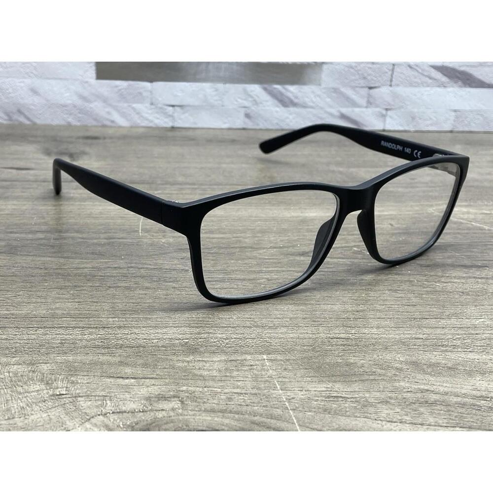 Randolph Neptune Matte Black Square Eyeglasses Frames 55-16-140 -Japan Made